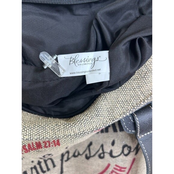 Hallmark Cards Tote Bag Purse Blessings Unlimited 2012 Inspirational Psalm 27:14 - Picture 6 of 6